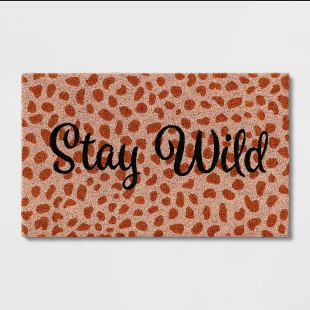 1'6"×2'6" 'Stay Wild' Leopard Doormat Pink
- Opalhouse